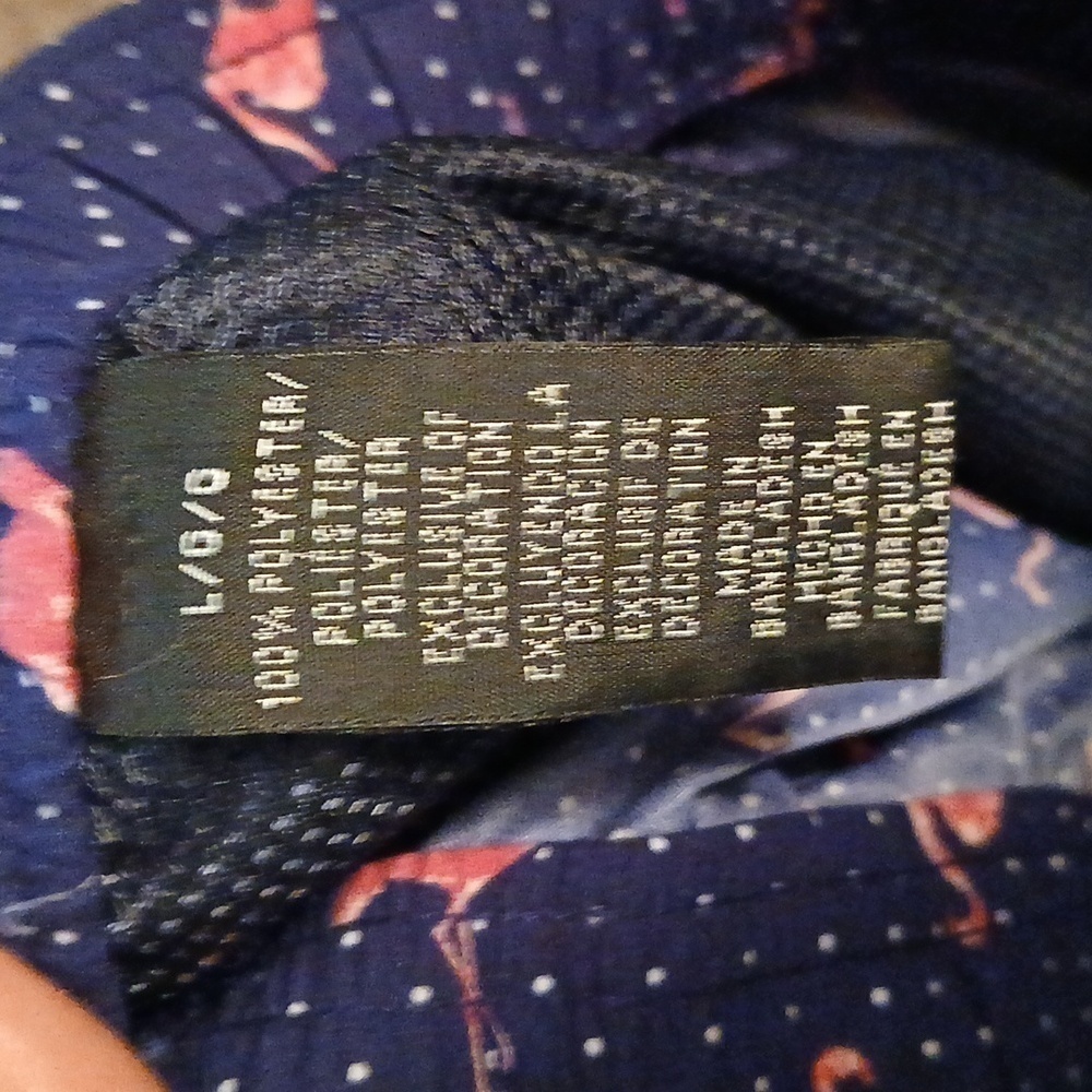 Navy Flamingo Print Swim Trunks - Picture 9 of 12